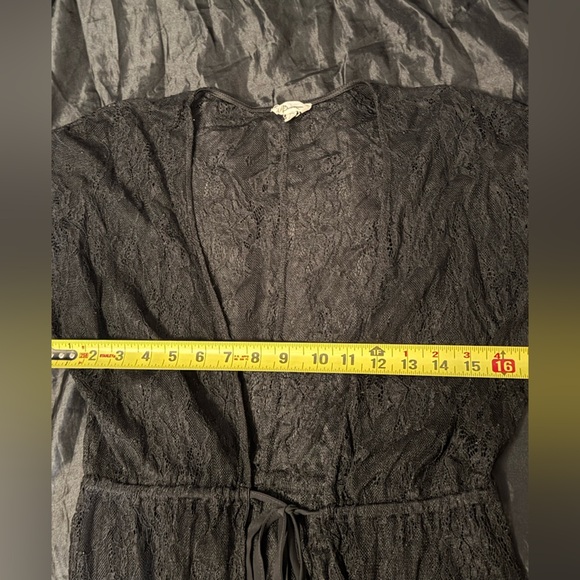 Duets Lace Midi Maxi Beach Cover Up Boho Kimono Black Sz‎ M - Picture 7 of 10